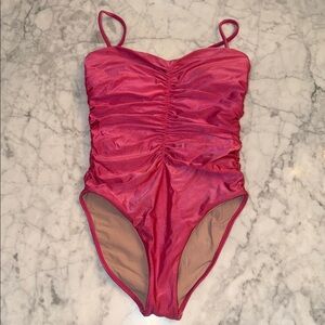 PQ Swim Fuchsia Ruched Swimsuit M